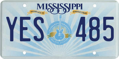 MS license plate YES485