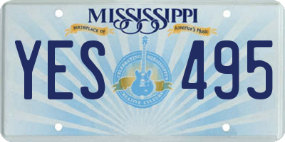 MS license plate YES495