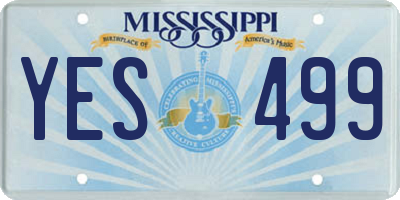 MS license plate YES499
