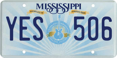 MS license plate YES506