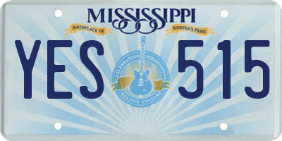 MS license plate YES515