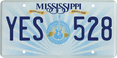 MS license plate YES528