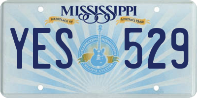MS license plate YES529