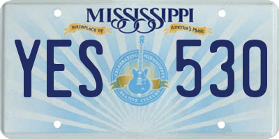 MS license plate YES530