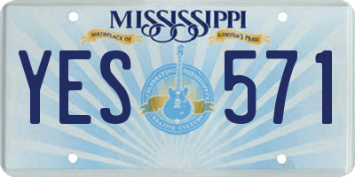 MS license plate YES571