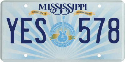 MS license plate YES578