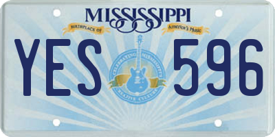 MS license plate YES596