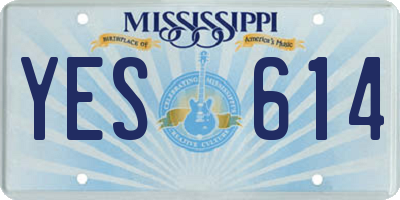 MS license plate YES614