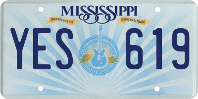 MS license plate YES619
