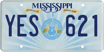MS license plate YES621