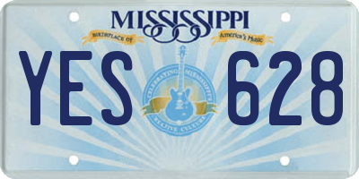 MS license plate YES628