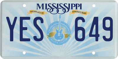 MS license plate YES649