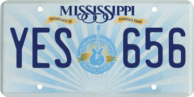 MS license plate YES656