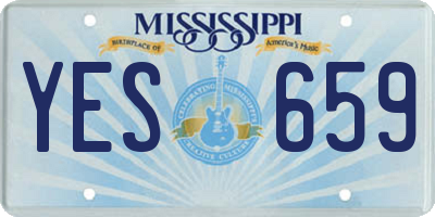 MS license plate YES659
