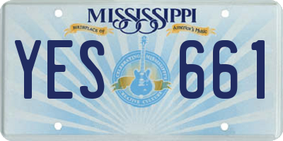MS license plate YES661