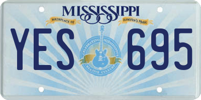 MS license plate YES695
