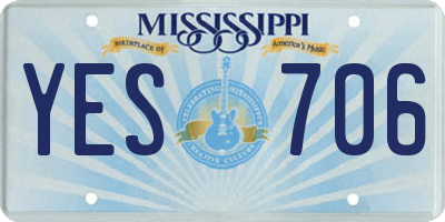MS license plate YES706