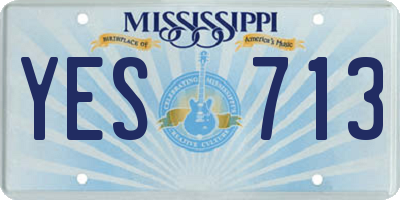 MS license plate YES713