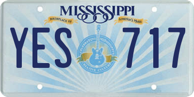 MS license plate YES717