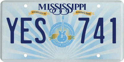 MS license plate YES741