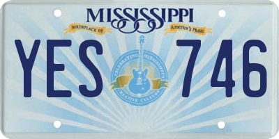 MS license plate YES746