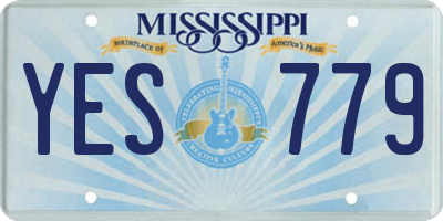 MS license plate YES779