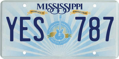 MS license plate YES787