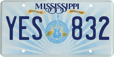 MS license plate YES832