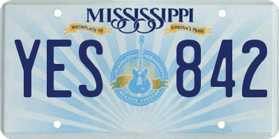 MS license plate YES842