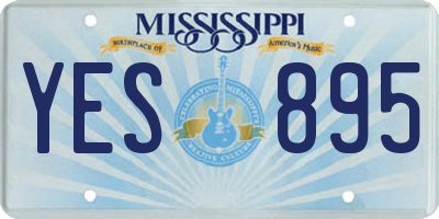 MS license plate YES895
