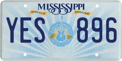 MS license plate YES896
