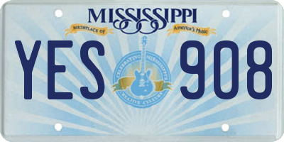 MS license plate YES908