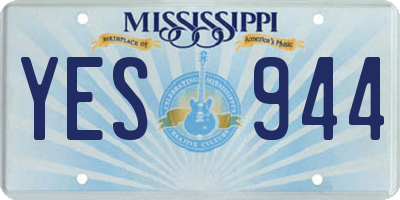 MS license plate YES944