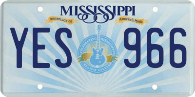 MS license plate YES966