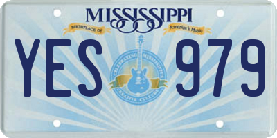 MS license plate YES979