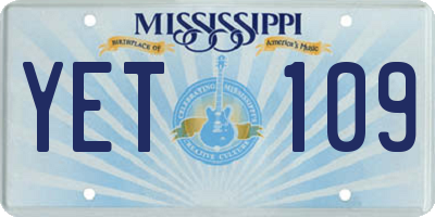 MS license plate YET109