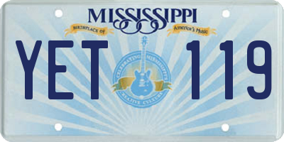 MS license plate YET119