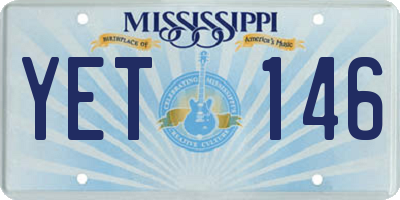 MS license plate YET146