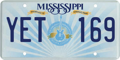 MS license plate YET169