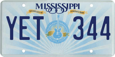 MS license plate YET344