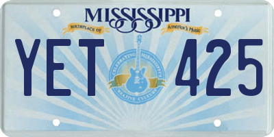 MS license plate YET425