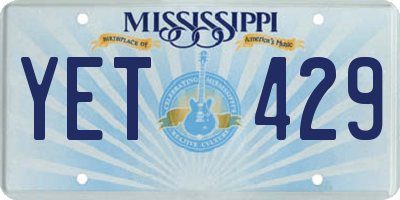 MS license plate YET429