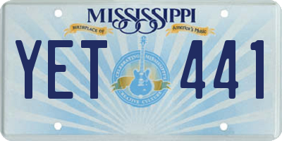 MS license plate YET441