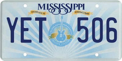 MS license plate YET506