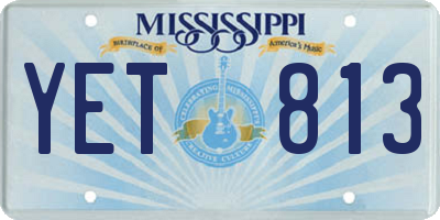 MS license plate YET813
