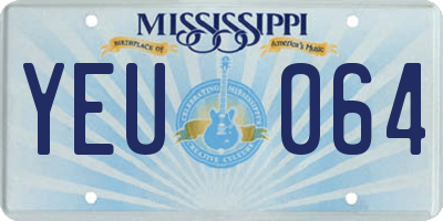 MS license plate YEU064