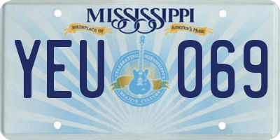 MS license plate YEU069