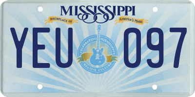 MS license plate YEU097