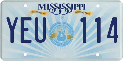 MS license plate YEU114