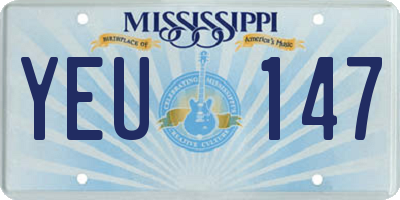 MS license plate YEU147